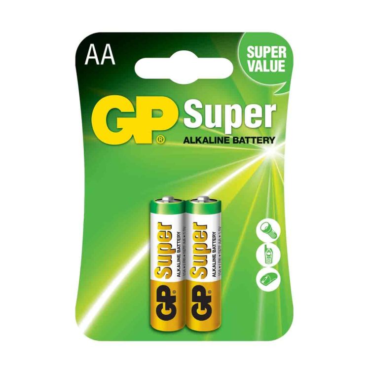 statisch Buurt ik klaag Kirpalani's N.V. - GP AA Super Alkaline Batterij 1.5 volt 2 Stuks  GP15A-2UE2 - Paramaribo, Suriname