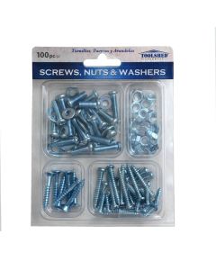 Toolshed Screws, Nuts And Washers Set 100 Pieces AC888-144