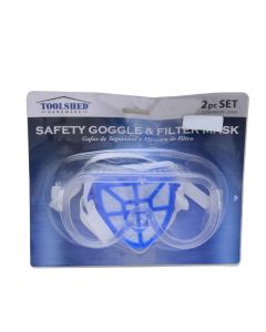 Toolshed Saftey Goggles and Filter Mask 2 Pieces