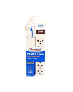 BestValue Power Strip 6 Outlets White E33226