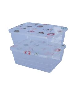 Plastic Container With Lid Set Of 2