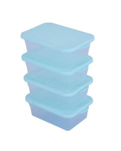 Plastic Food Container With Lid Set 4 Pieces