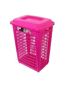 Plastic Laundry Basket With Lid 51x39x68 cm
