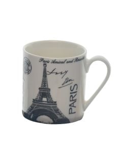 Porcelain Mug With Paris Print 8x9 cm