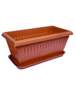 Plastic Flowerpot with Tray