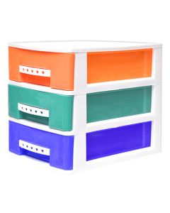 Plastic Cabinet with 3 Drawers 21x15x19 cm