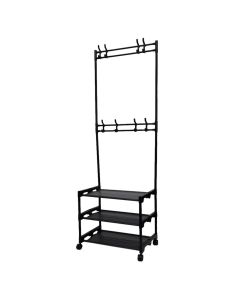 Metal Shoe Rack with 3 Layers Black