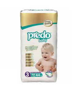 Predo Baby Diapers Mini 3-6kg 44 Pieces