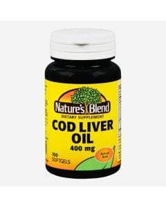 Nature's Blend Cod Liver Oil Dietary Supplement 400 mg 100 Pieces