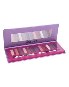 Kozmic Colours Shimmer Eyeshadow Palette with 2 Brushes