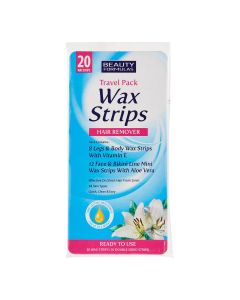 Beauty Formulas Travel Pack Wax Strips 20 Stuks
