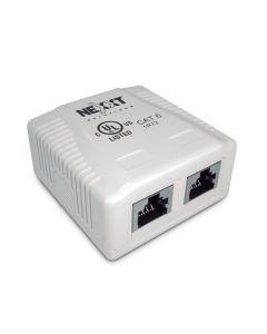 Nexxt Cat 5E Surface-Mounted Box With Two RJ-45 Ports