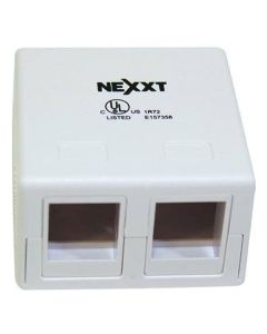 Nexxt Unloaded Surface Mount Box With Two Ports