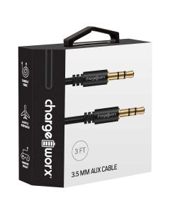 Chargeworx 3.5mm Aux Cable 1M