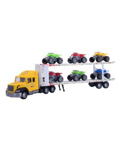 Trailer Truck with ATV Motors 6 Pieces 22.5x3x5.2 cm