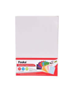 Foska A4 Marble Cardboard Cover White 210 GSM 100 Sheets