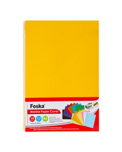 Foska A4 Marble Cardboard Cover Orange 210 GSM 100 Sheets