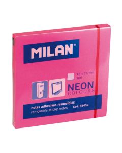 Milan Memoblaadjes 100 Vellen Roze 7.6x7.6 cm 85432