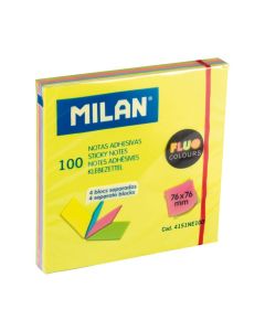 Milan Memoblaadjes 100 Vellen Geel 7.6x7.6 cm 4151NE100