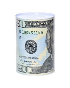 Piggy Bank with 20 Dollar Bills Print 15x21.5 cm