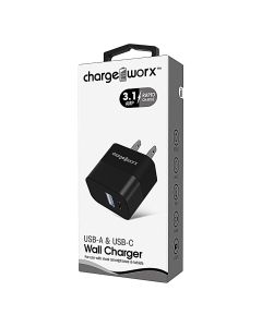 Chargeworx Wandoplader Zwart CHA-CX3054BK