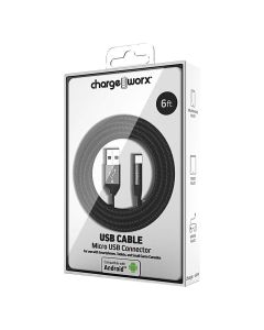 Chargeworx Micro USB Kabel Zwart CHA-CX4855BK