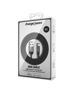 Chargeworx Lightning USB Kabel Zwart CHA-CX4858BK