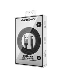Chargeworx USB-C to USB Cable Black CHA-CX4861BK