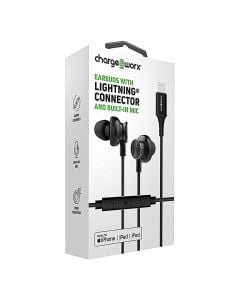 Chargeworx Wired Earphone with Lighting Connector Black CHA-CX9031BK