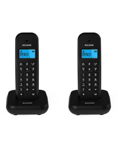 Alcatel Draadloze Telefoon met 2 Handset Zwart E195 DUO
