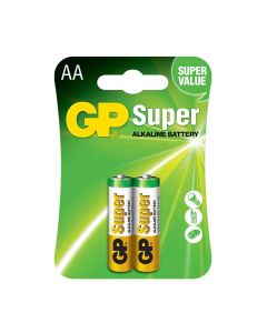 GP AA Super Alkaline Battery 1.5 volt 2 Pieces GP15A-2UE2