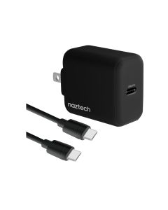 Naztech USB-C Charging Adapter with Cable Black 20 watt NAZTECH 15397