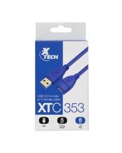 Xtech USB 3.0 A-Male naar A-Female Kabel 2 m XTC-353