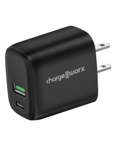 Chargeworx USB-C & USB Wandoplader Zwart CX3097BK