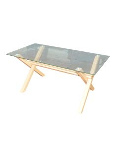 Coffee Table with 2 Glass Table Tops 100x50x45 cm 852-CT334S