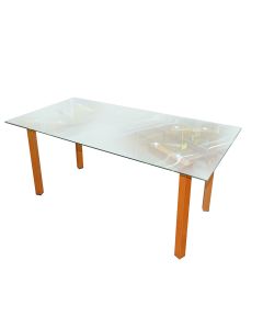 Coffee Table with Glass Tabletop Rose 120x60x45 cm 852-AB062RS