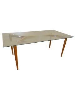 Coffee Table with Glass Tabletop Gold 120x60x45 cm 852-AB092D
