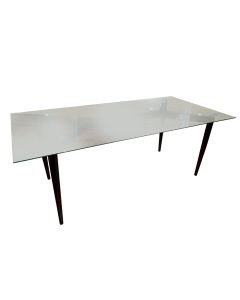 Coffee Table with Glass Tabletop Black 120x60x45 cm 852-AB092N