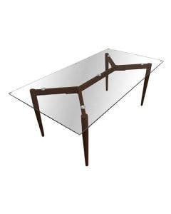 Coffee Table With Glass Tabletop 852-AB093BRO