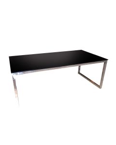 Table With Tempered Glass Black