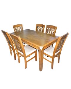 Dining Set with 6 Chairs 89x158x76 cm 3D-PANDORA-6