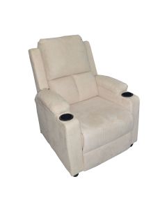 Recliner Chair Cream 90x80x98 cm 857-0494354