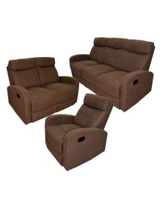 Sofa Set with Recliner Dark Brown HD-1808-H02-30