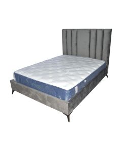 Bed Queen Size Grey 218x164x108 cm P2073-0017