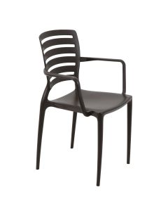 Tramontina Sofia Plastic Chair with Armrest Dark Brown 92036/109