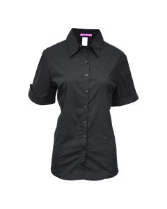 Plus Size Ladies Short Sleeve Button Up Shirt Size 1XL-2XL