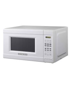 Black+Decker 0.7 cft. Countertop Microwave Oven White EM720C2GS-PM
